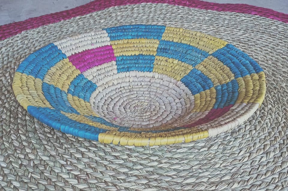 Handmade Kauna Grass Basket For Storage