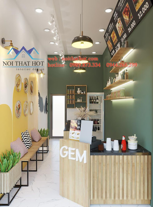 thiết kế quán bánh mì nhỏ