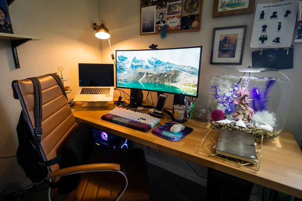 Jessica's desk with PC tower