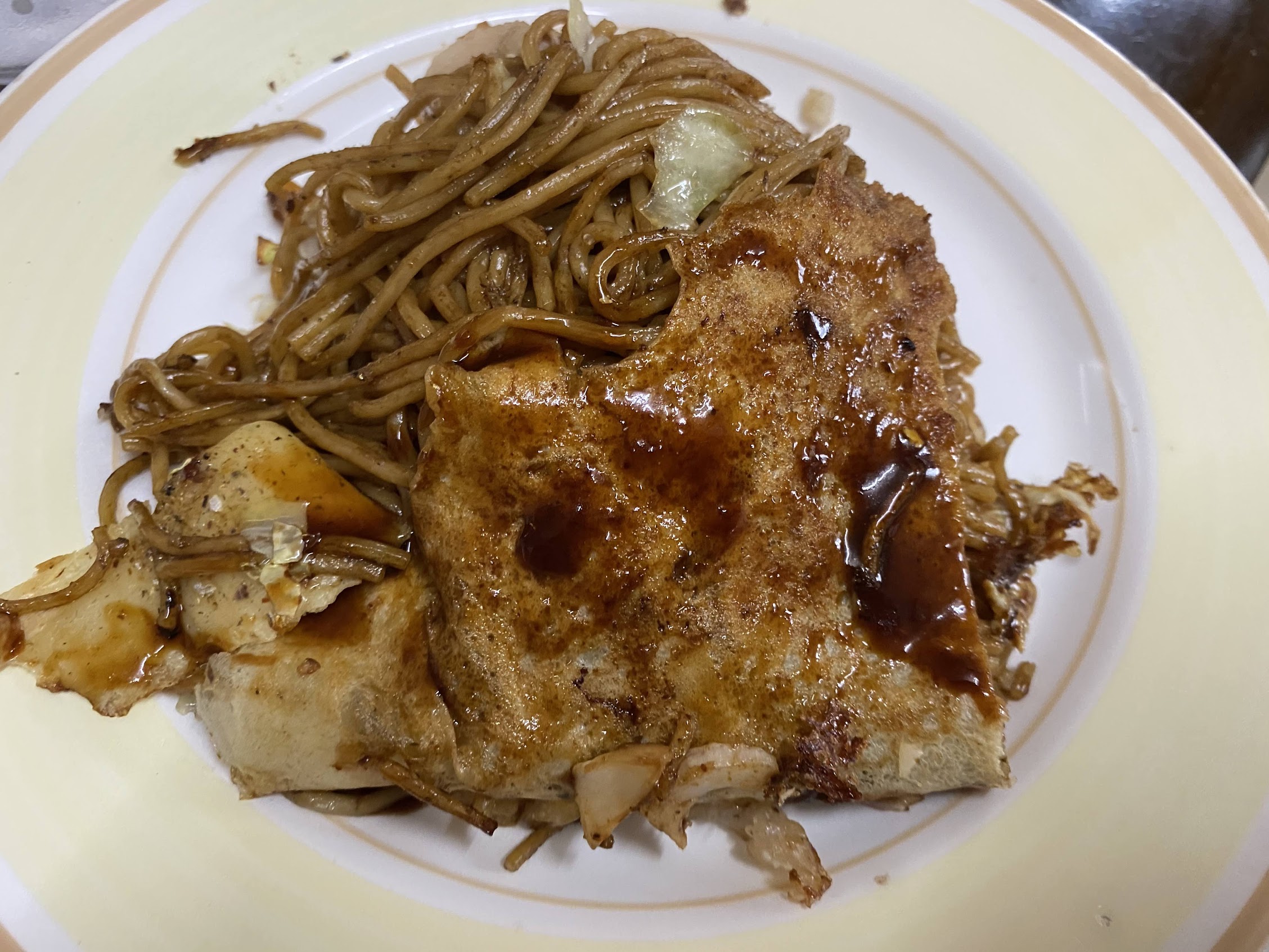 三津浜焼きをいただく