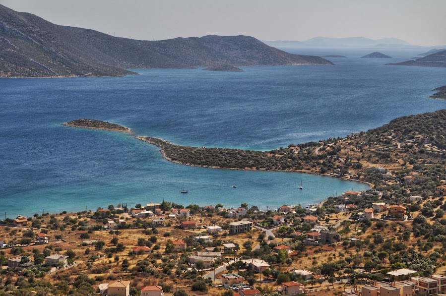 evia island blue sea greece