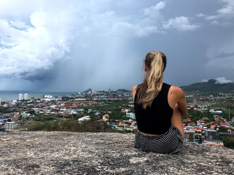 staring at looming storm from hin lek fai hill hua hin