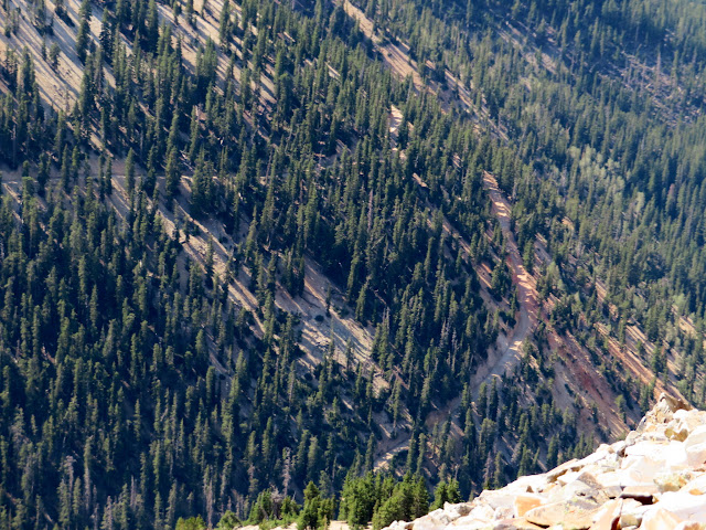 Steep road climbing up from Blue Lake that I'd walked two weeks earlier