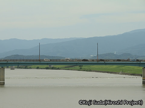 西鉄　6050形改造「THE RAIL KITCHEN CHIKUGO」　沿線風景_02　筑後川