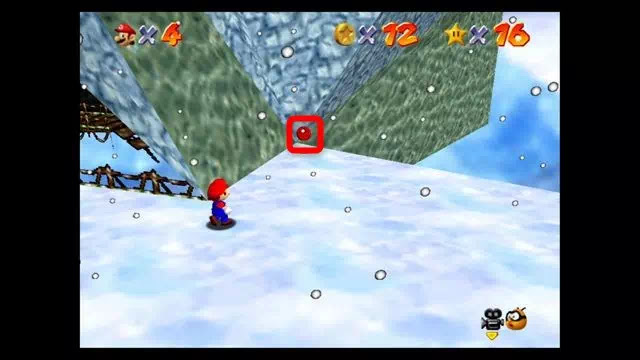 スーパーマリオ64 さむいさむいマウンテン 赤コイン7枚目の入手場所