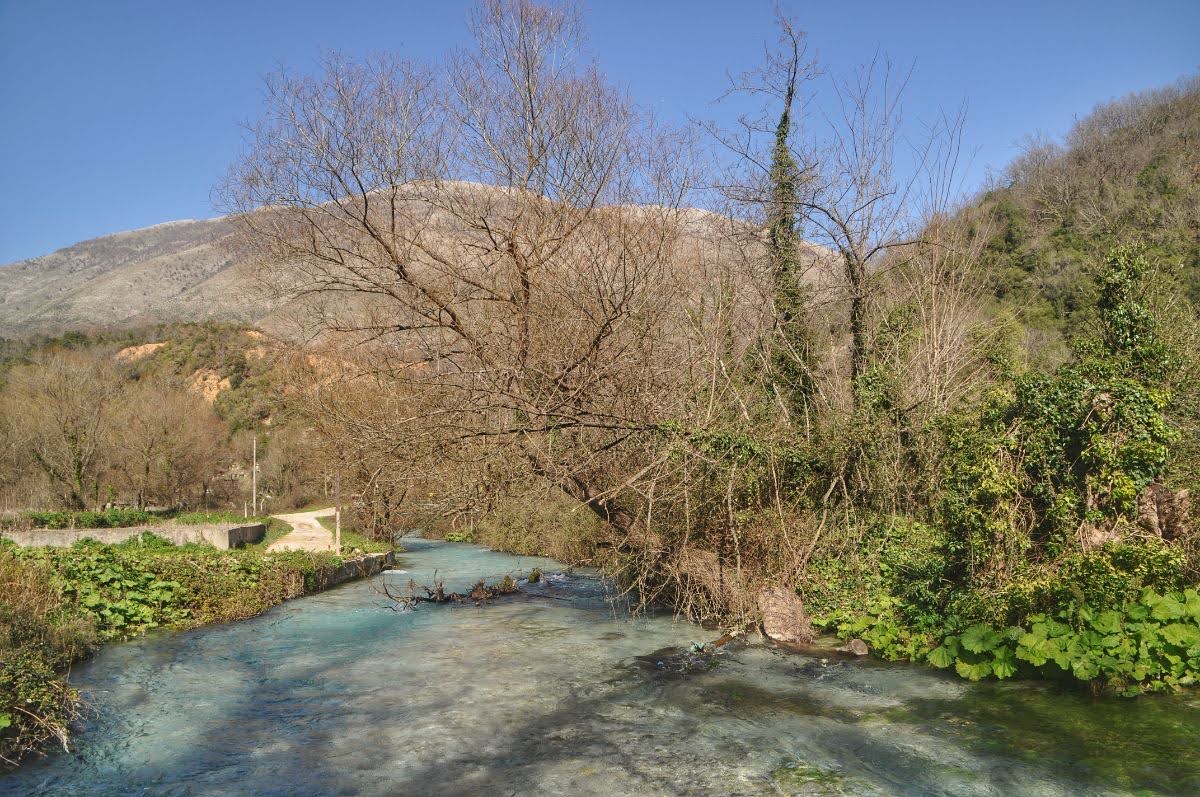 Water at blue eye, vlora county, albania