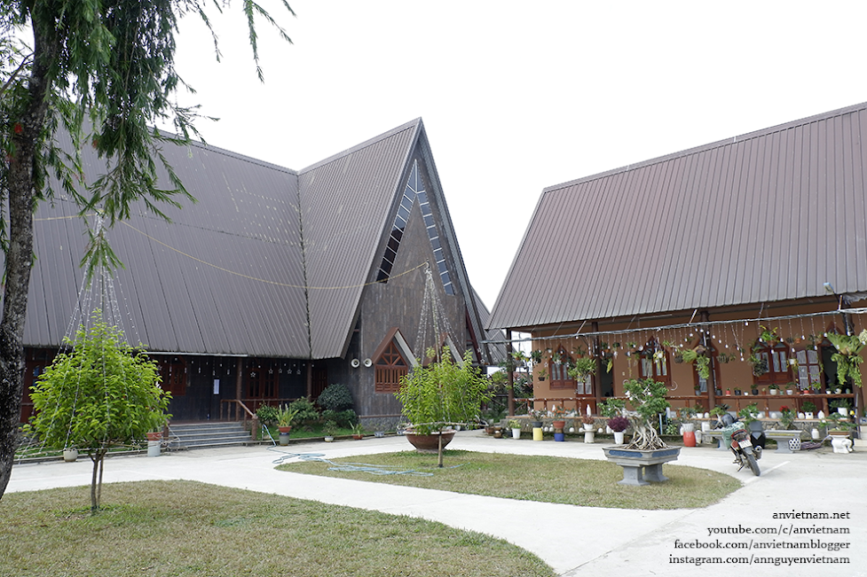 Thiết kế thú vị của giáo xứ R’Lơm ở Lâm Đồng