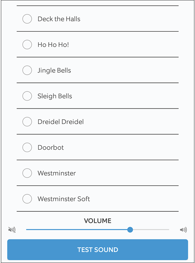 A list of tones for your Ring Chime Tones will display.