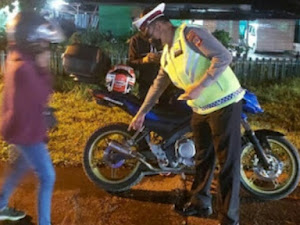 Sepeda Motor Berknalpot Bising diamankan Satlantas Polres Bitung saat Razia