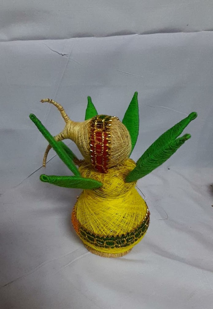 Handmade Coconut Coir Kalash Showpiece for Decor