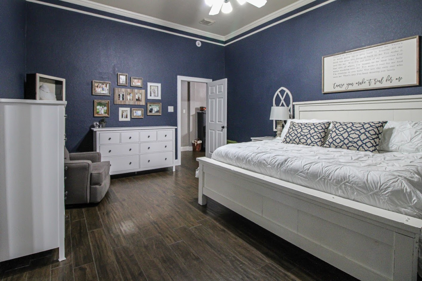 navy bedroom