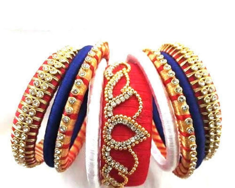 Handmade Bangles Red Stone for Women