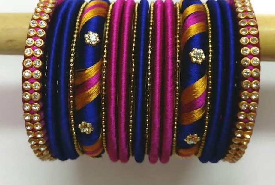 Handmade Bangles Blue for Women