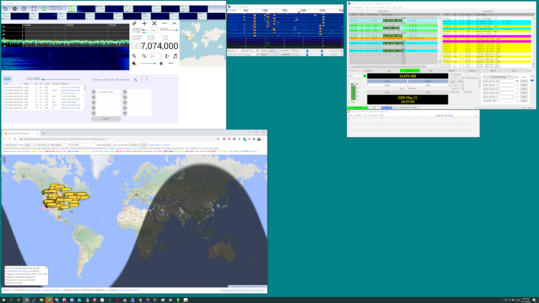 SparkSDR with WSJT-X