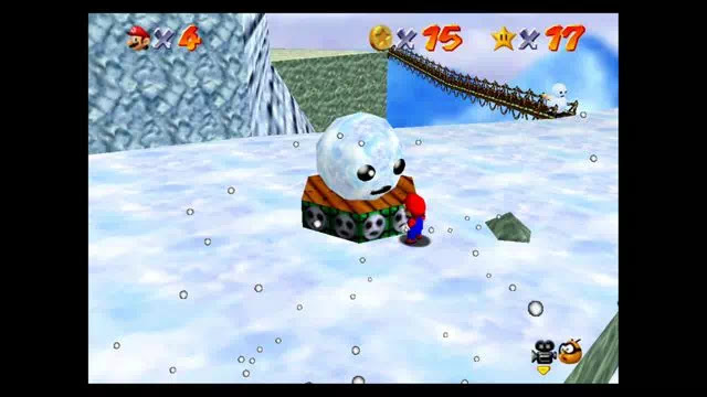 スーパーマリオ64 ゴロゴロゆきダルマ 雪ダルマの頭