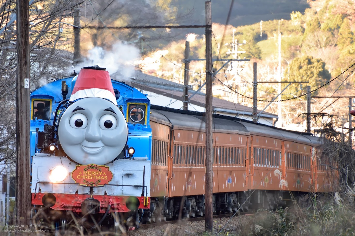 Merry Chrstmas 機関車トーマス号 大井川鉄道 家山駅付近にて Photo Note 鉄道写真撮影の記録