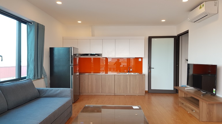 Big balcony one bedroom apartment with lake – view in Quang Khanh street, Tay Ho district for rent