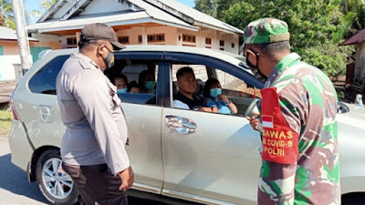 Polsek Tamako Operasi Yustisi, Jaring 27 Warga Tidak Pakai Masker