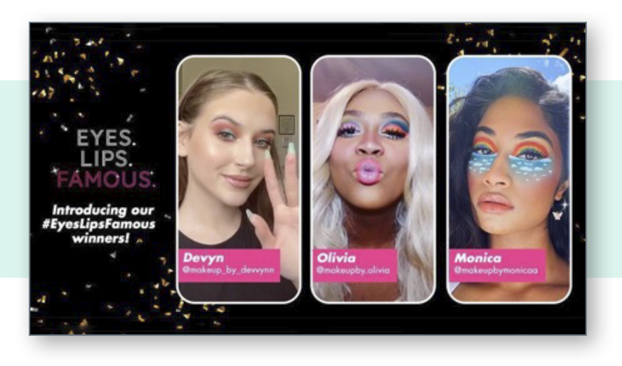 Elf Cosmetics’ “Eyes, Lips, Face” challenge was the fastest TikTok campaign to hit one billion views in only six days.