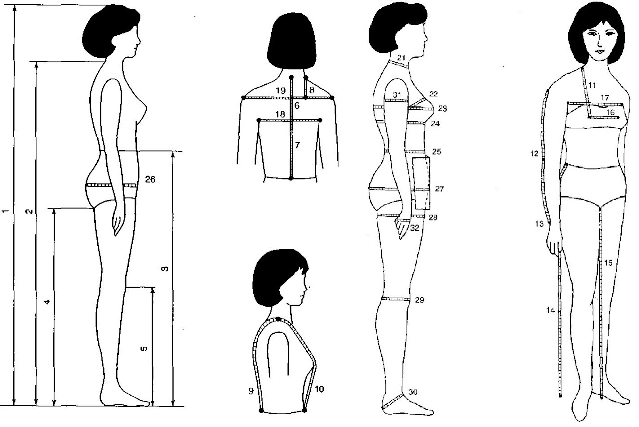 Phương Pháp Đo Và Ký Hiệu Kích Thước Thông Số Đo Trên Cơ Thể Người 2