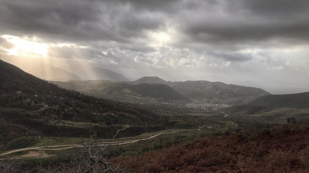 Delvina seen from Lefterohor south albania