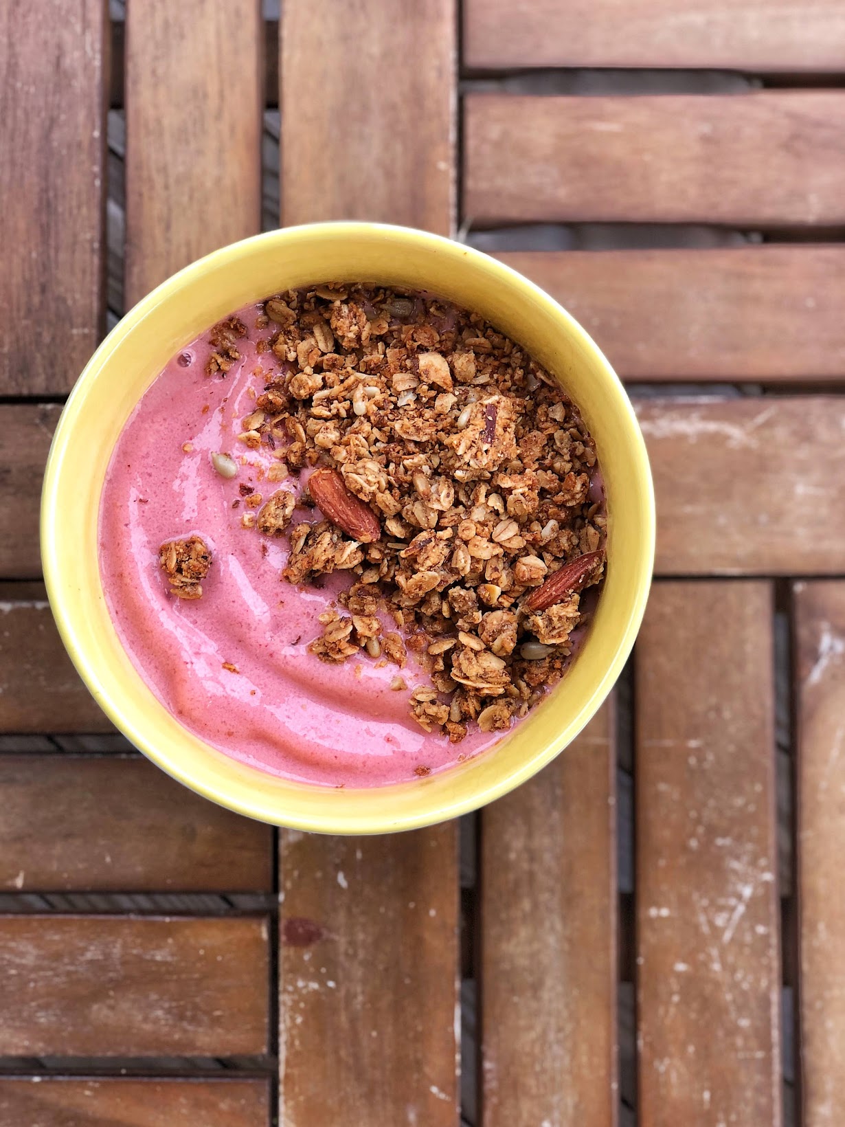 Strawberry Chocolate Granola Smoothie