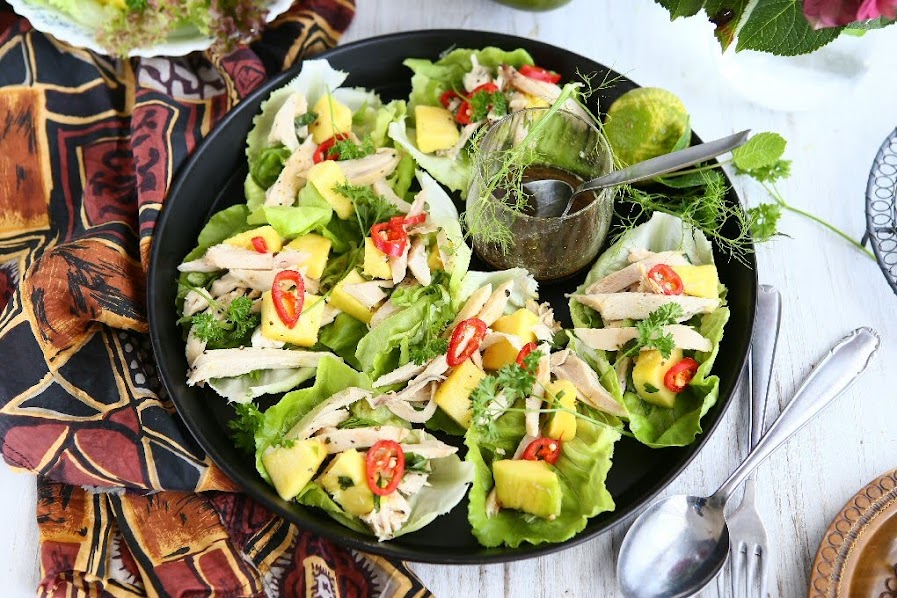 Coconut Chicken Salad with Mango