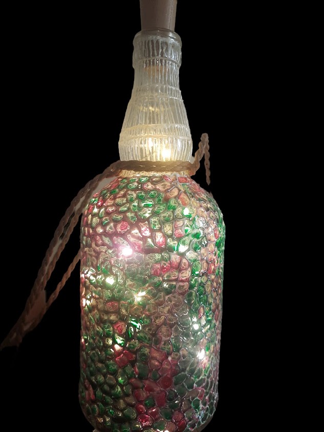 Handmade Glass Bottle Artwork Suitable for Home Decor