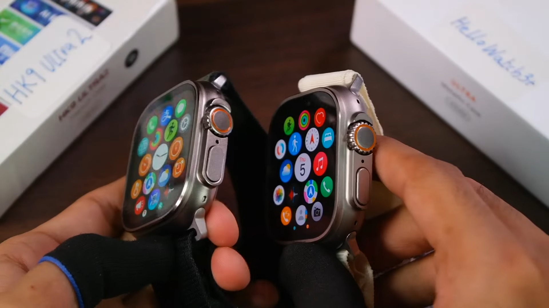 Compare HK9 Ultra 2 and Hello Watch 3 Plus – Apple Watch Ultra replicas with features, design, performance, and more. Find your smartwatch.