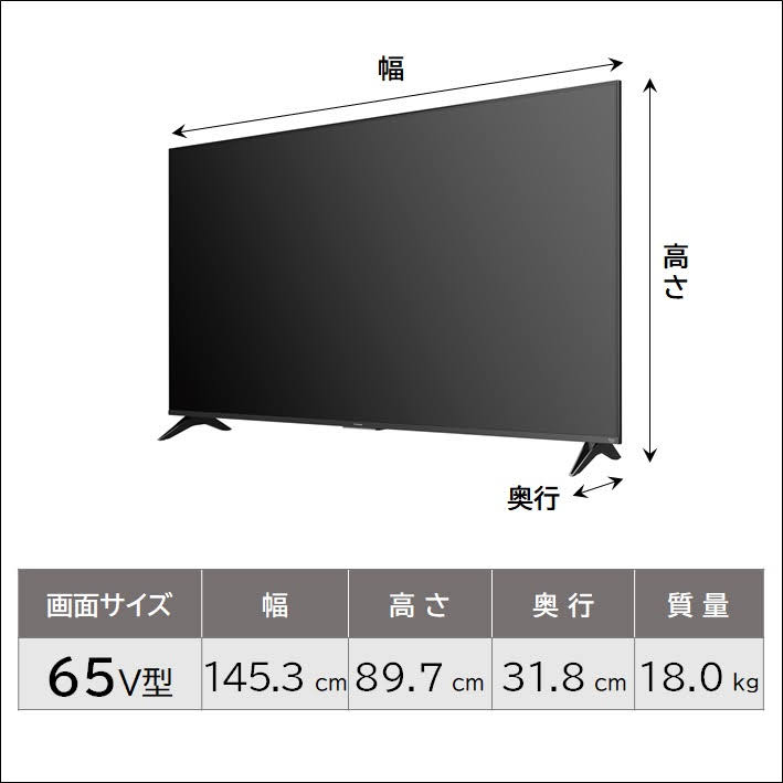 FUNAI Fire TV搭載4Kスマートテレビ (FL-65UF460)