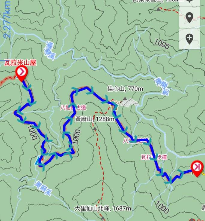 2023_八通關越道路 之 瓦拉米山屋~山風登山口**