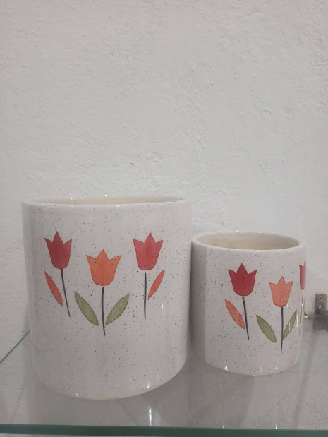 Handmade Ceramic Planter for Decor Set of 2 (Product No.48, 49)