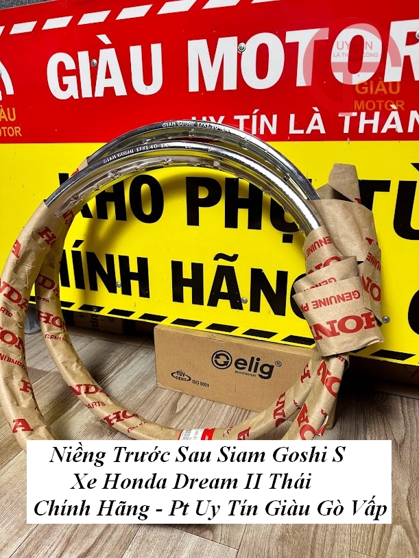 Niềng Trước Sau Siam Goshi Xe Honda Dream-II Thái, Free Cod, Free Ship Toàn Quốc