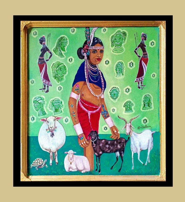 Handpainted Oil Colour Painting on Canvas (Wooden Framed)