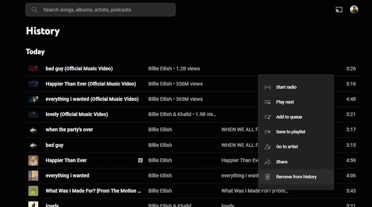 Regularly Review and Manage Your YouTube Music History