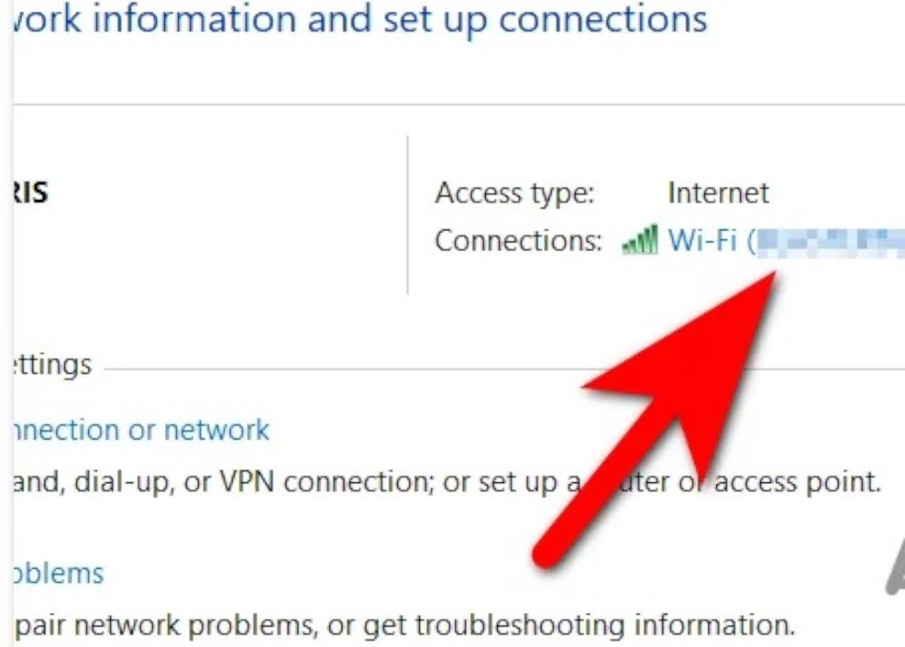 Click on your internet connection to open its status.