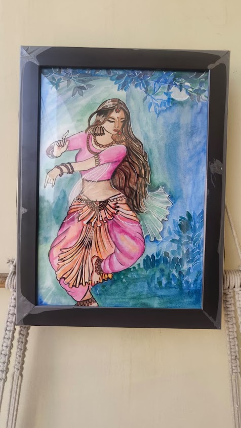 Handpainted Acrylic Painting for Wall Decor (Framed)