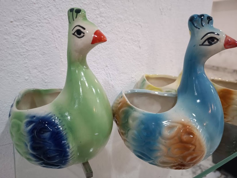 Handmade Ceramic Peacock Planter for Home Decor Set of 1 (Product No. 75)