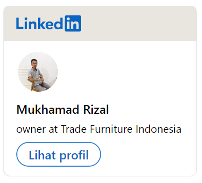 contact me trade furniture indonesia at linkedin