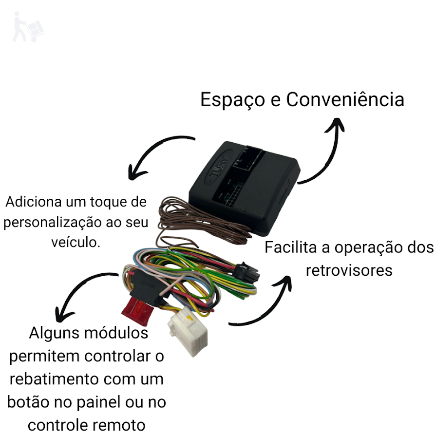 Modulo Tilt Down Rebatimento Hyundai Hb20 2020 a 2022