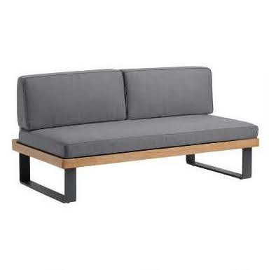 Teak Deep Seating Sofa Outdoor Iron 2 Seaters