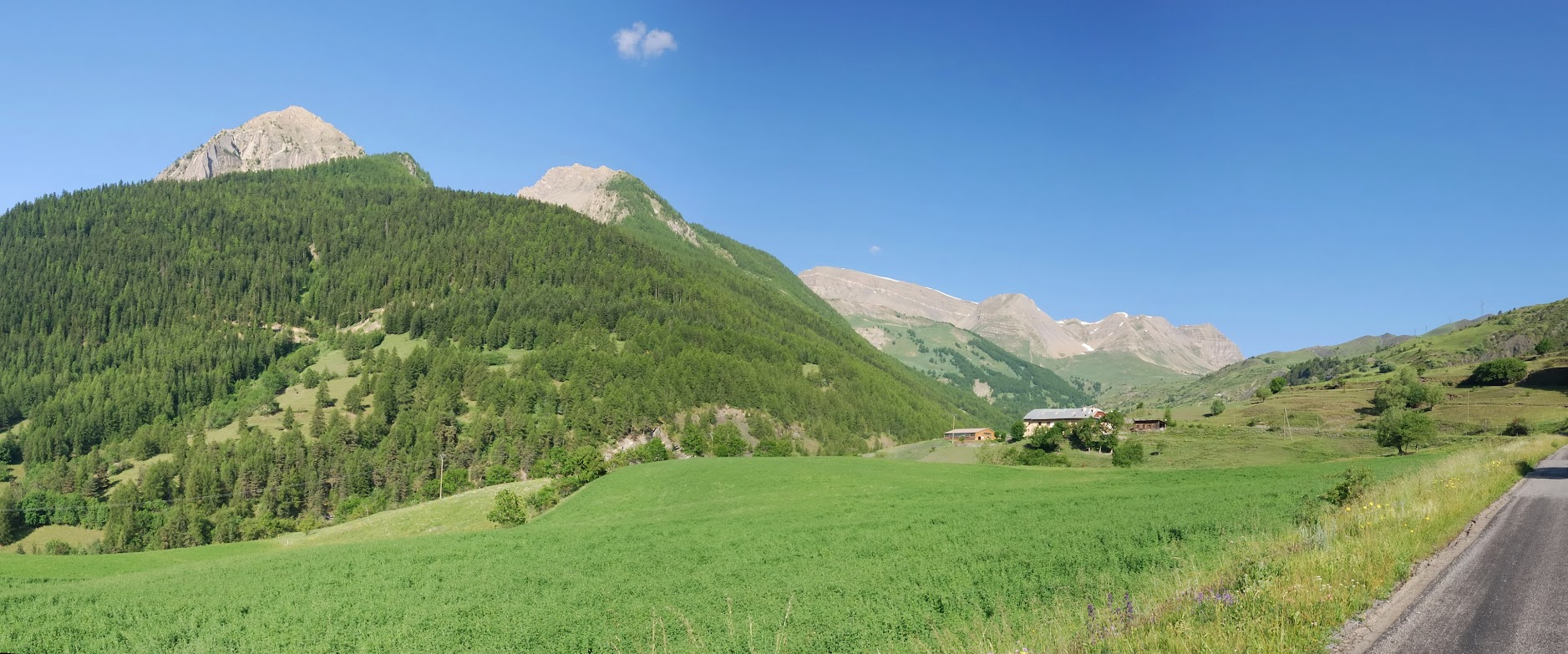 Anstieg zum Col de Vars.