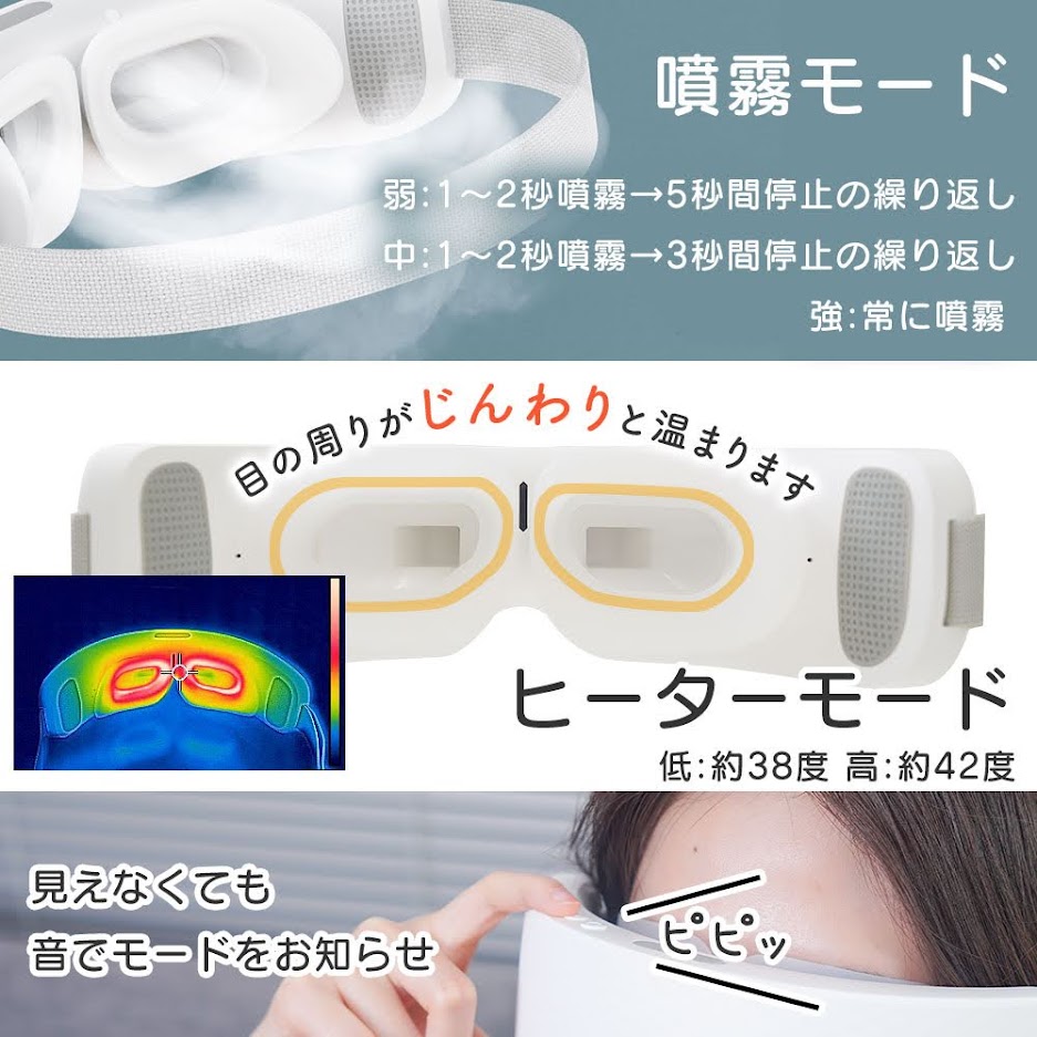 ミストホットアイマスクでリフレッシュ「うるぽっか」(EYEMASSWH)