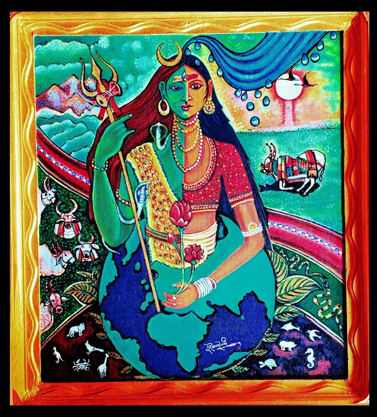 Handpainted Oil Colour Painting on Canvas (Wooden Framed)