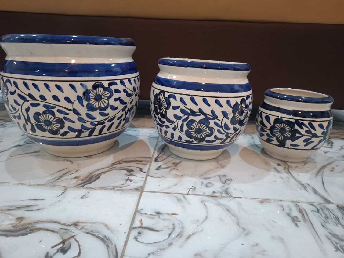 Handmade Ceramic Planter Small,Medium & Large Set of 3 (Product No-42,43,44)