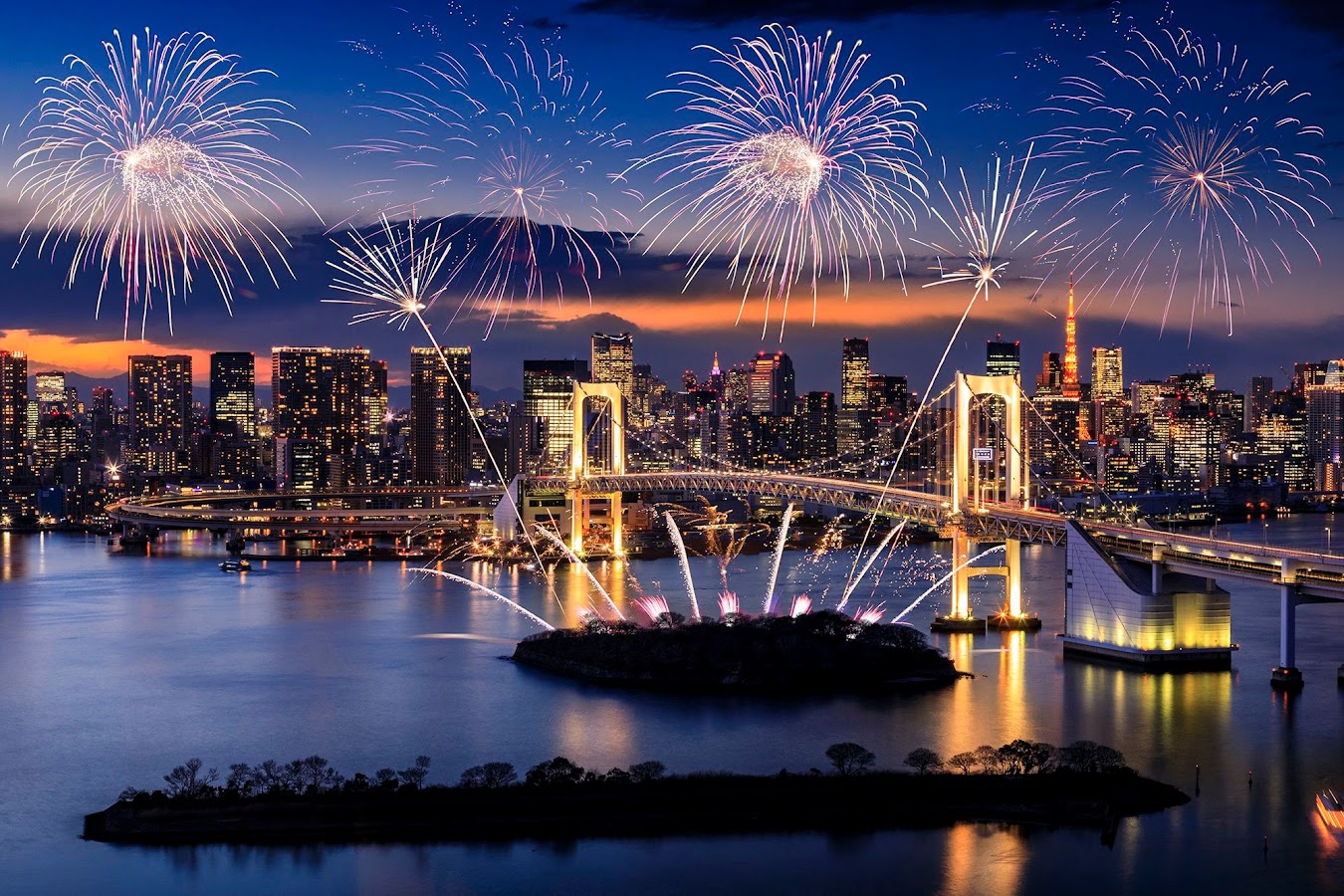 Japanese festival Odaiba Rainbow Fireworks 2023 ชมเทศกาลดอกไม้ไฟสุดโรแมนติ เต็มอิ่มกับบรรยากาศการประดับประดาไฟไลท์อัพอย่างสวยงามตลอดทั้งปี