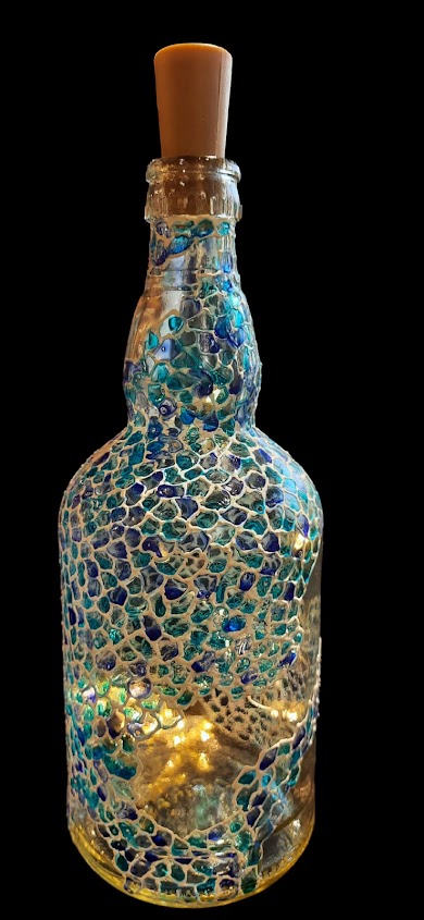 Handmade Glass Bottle Artwork Suitable for Home Decor