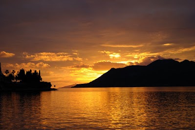 Sonnenuntergang im Hafen von Korčula