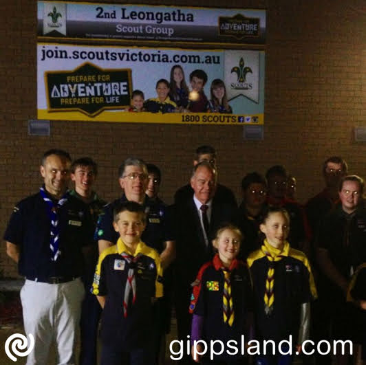 2nd Leongatha Scouts, hosting the South Gippsland District ARAP with Chief Commissioner Brendan Watson, federal MP Russell Broadbent, and 120 others in 2015