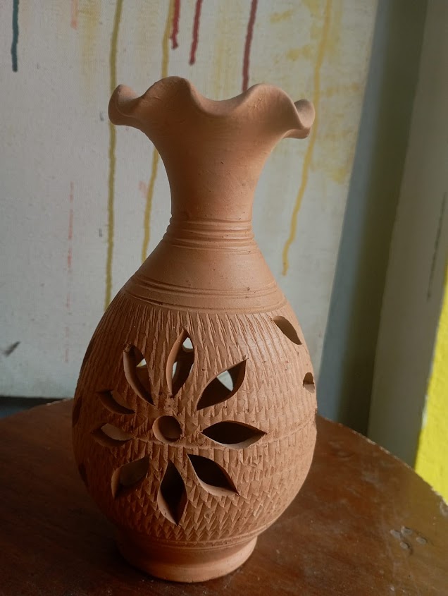 Handmade Clay Flower Vase